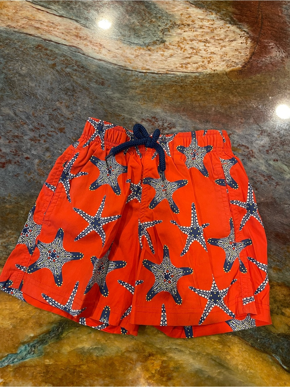 Vilebrequin Kids Red Starfish Swim Trunks